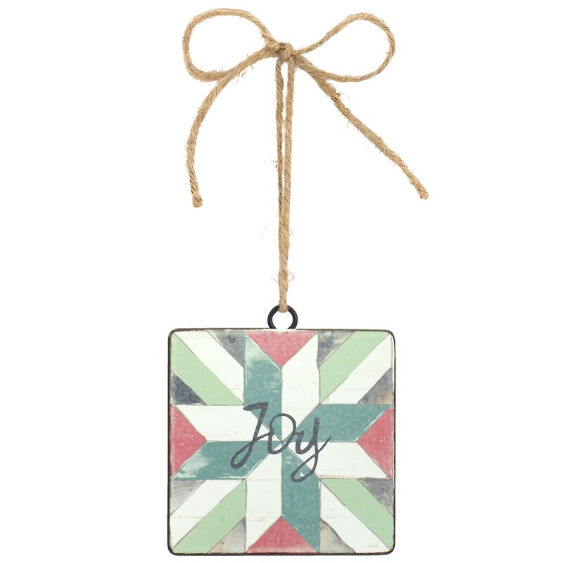 XO693 Tin Quilt Ornament