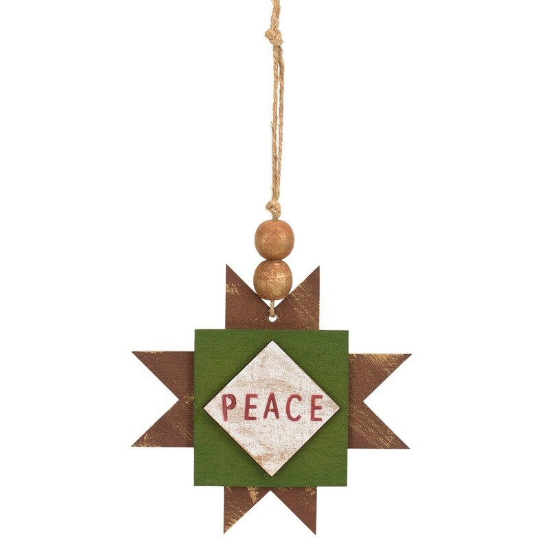 XO694 Wood Star Ornie
