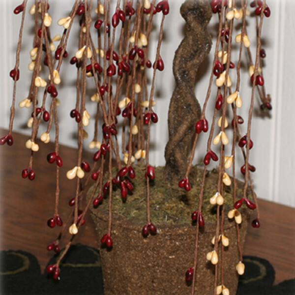 1B768 Pip Berry Potted Tree - Burgundy