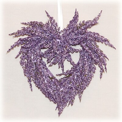 1B892 Lavender Heart Wreath
