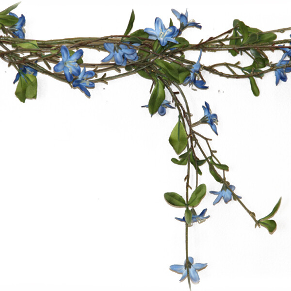 1B935 Star Flower Garland Blue