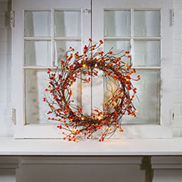 1BF031 Bittersweet Lighted Wreath
