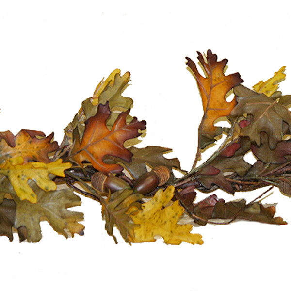 1BF072 Oak Garland Yellow Green