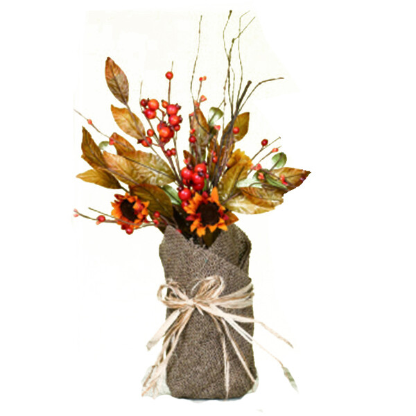 1BF101 Burlap Bittersweet Bouquet
