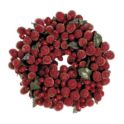 1BW092M Sugar Bead Red Candle Ring