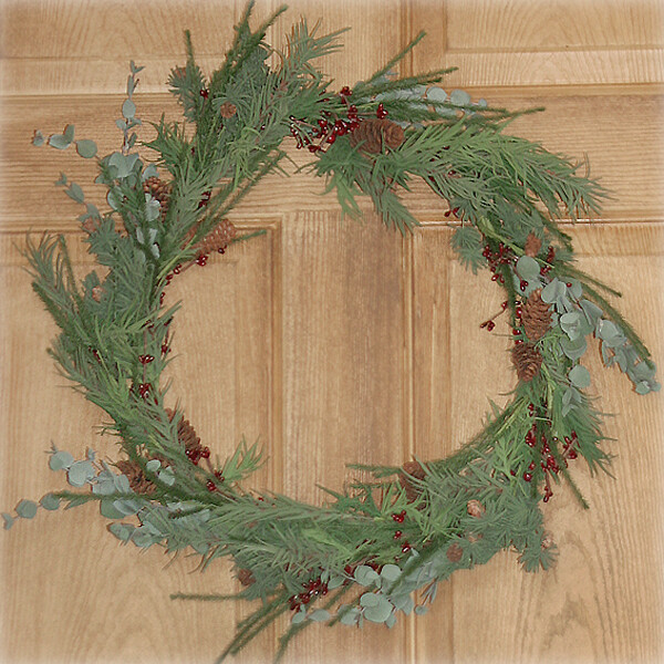 1BW216 Winter Cabin Candle Ring Lg