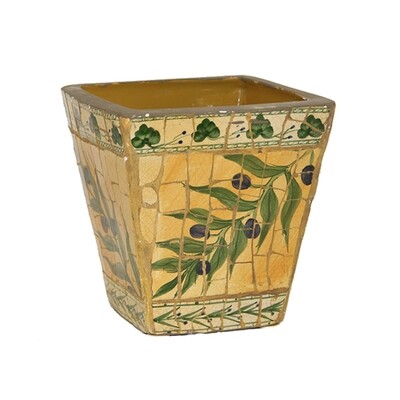 GP212SP Tuscan Mosaic Square Pot Md