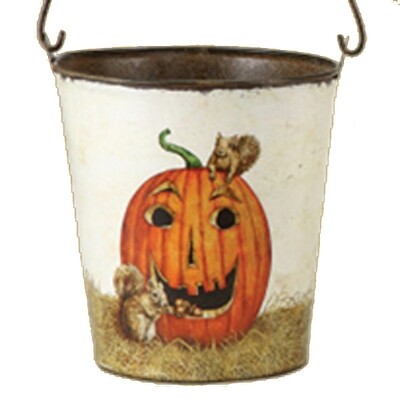 GP241 Autumn Jack-O-Lantern Tin Pail