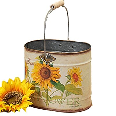 GP115 Metal Sunflower Bucket