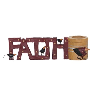 WW400 Faith Crow Word Art