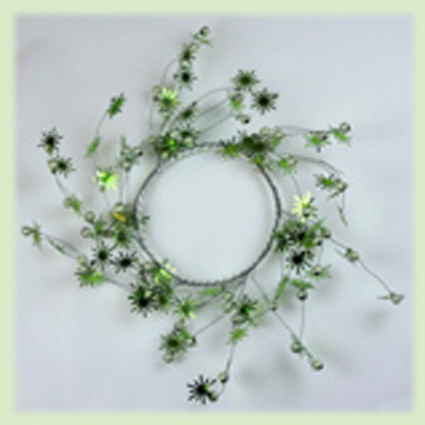 CA948L Green twinkle Candle Ring