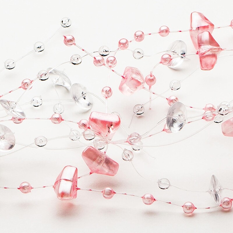 CA973 Pink Bead Garland