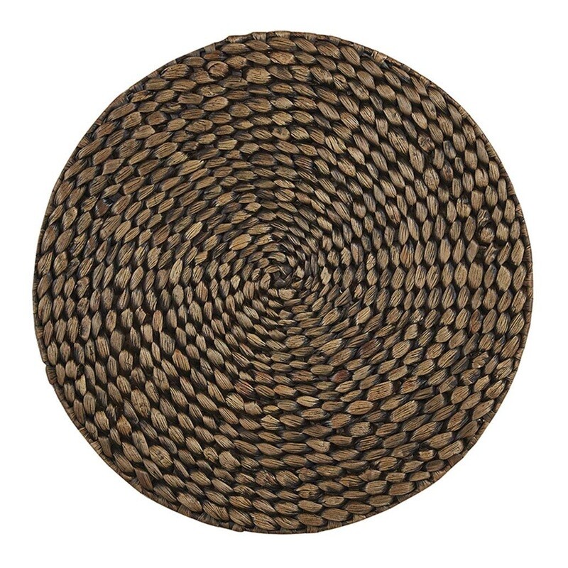 BI504 Brown Braided Round Mat