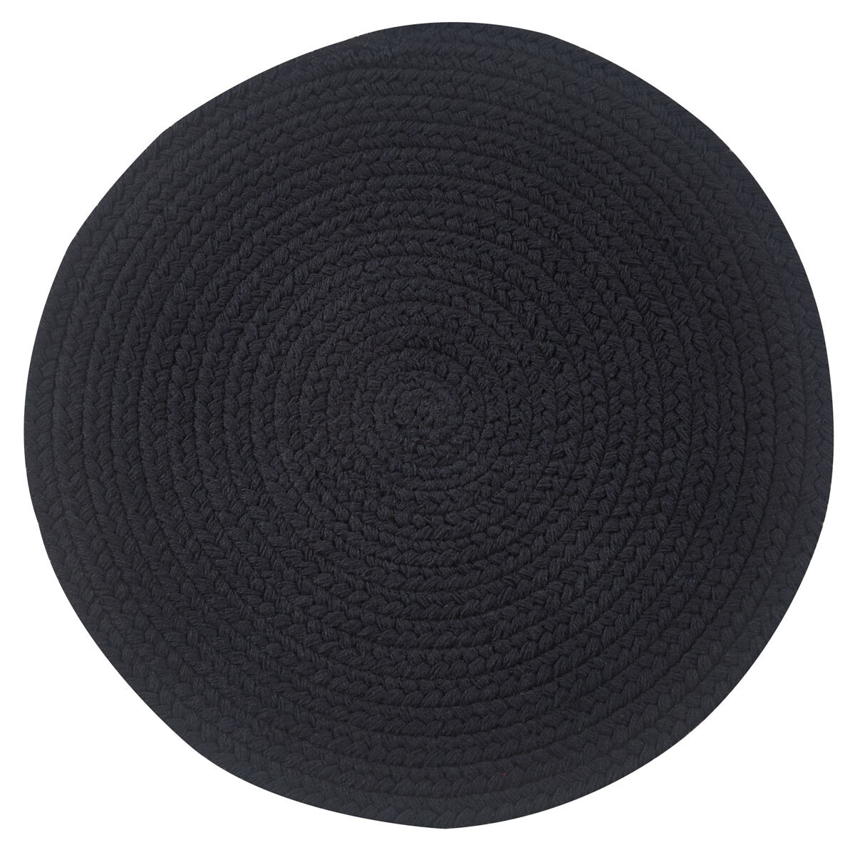 BI500 Black Braided Round Mat