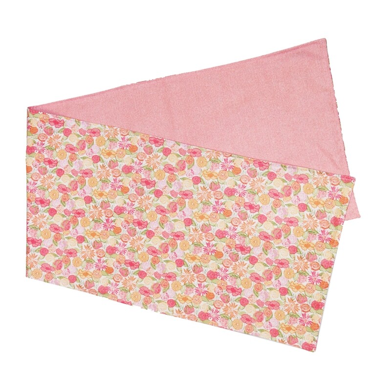 KL845R Sherbert Mums with Coral Faux Denim