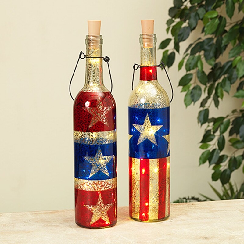 IL903  Patriotic Lighted Bottle