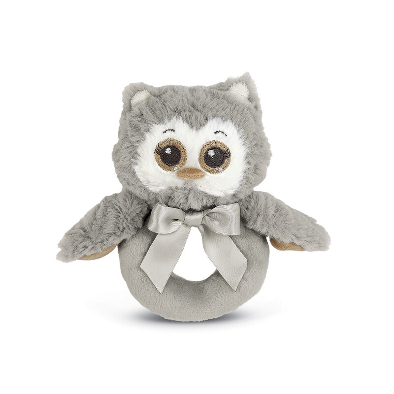 NL574R Owl Plush Rattle