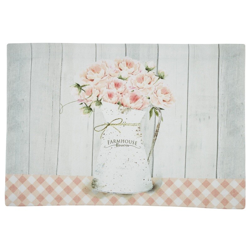 KL230M Peach Peonies Placemat