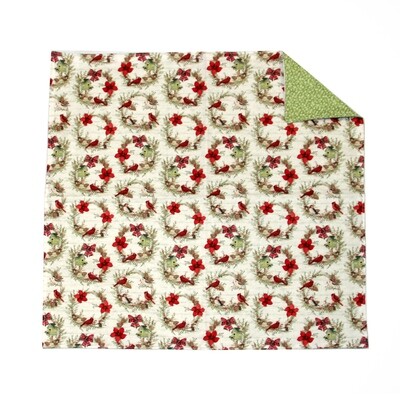 KL856Q Cardinal Wreath Square