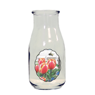 HMJ Heidi Miller Glass Milk Bottle