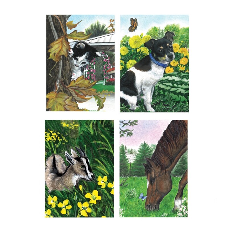 HMN Cards with Hand Drawn Artwork
