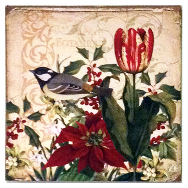 CV091 Nuthatch Botanical Canvas