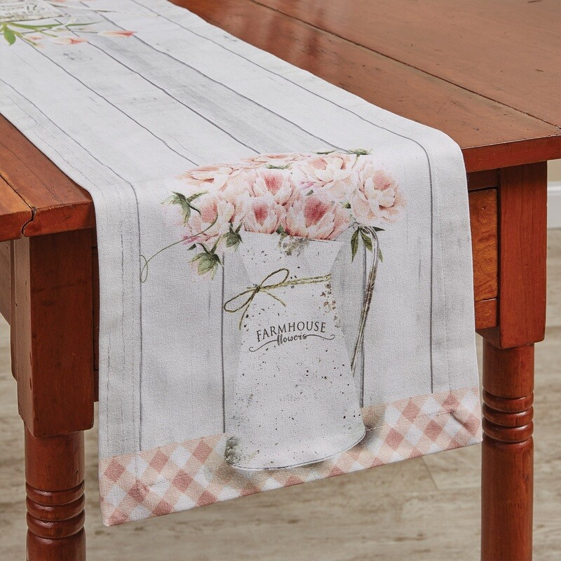 KL230MR Peach Peonies Medium Runner