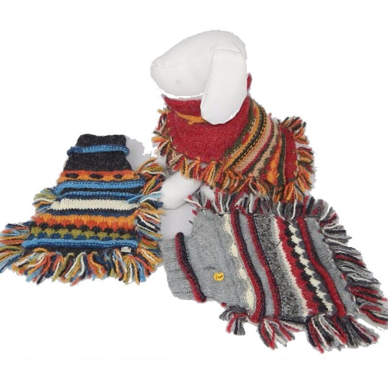 DG105 Striped Dog Poncho