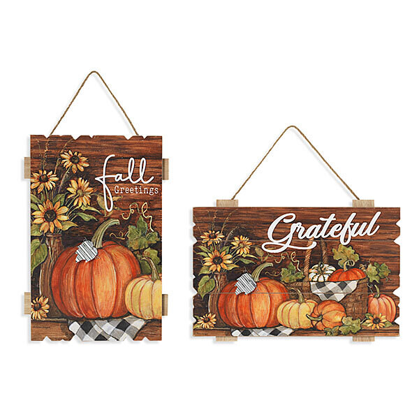TS087 Lath wood Pumpkin Hanger