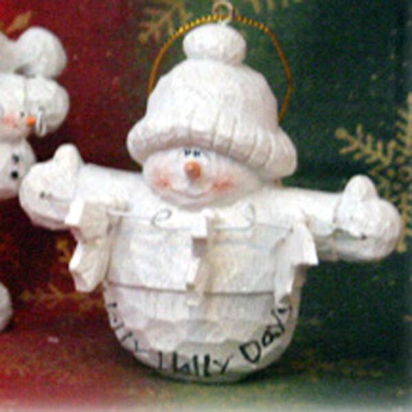 XO227 Mini Glittery Snowman