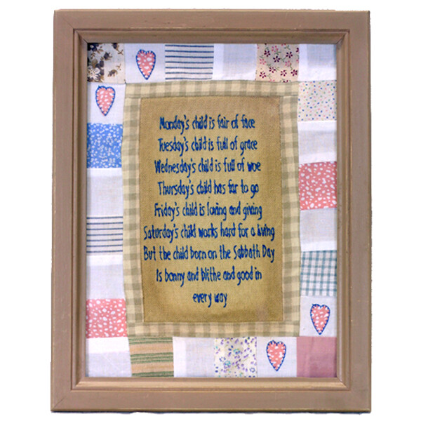 NL560 Monday's Child Sampler
