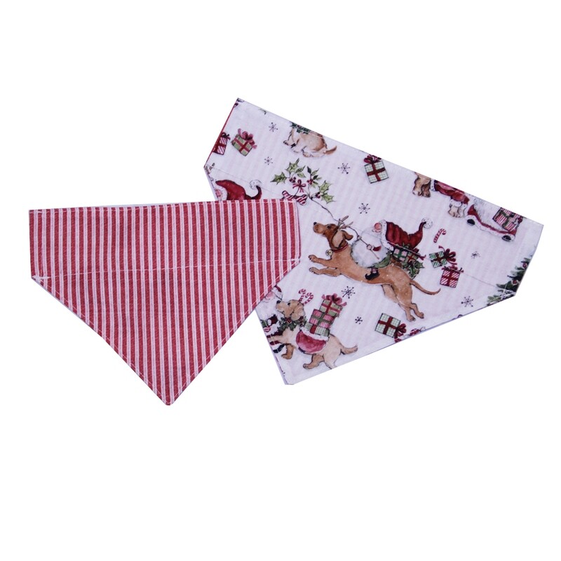 KL858D Christmas Pup Dog Collar Bandana
