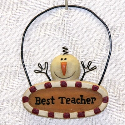 XO296 Best Teacher - Snowman Ornie