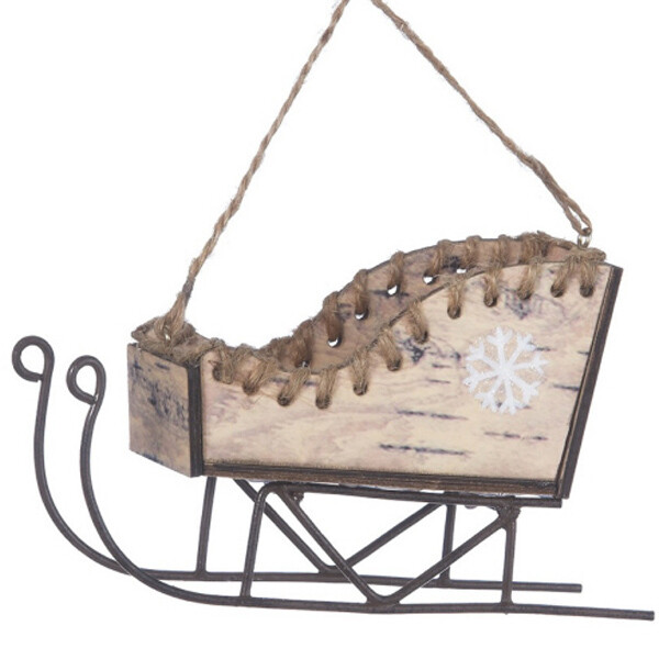 XO521 Birch Sleigh Ornament