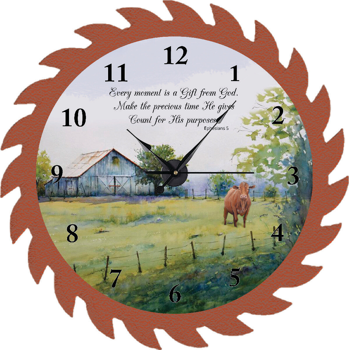 CSRC Saw Clocks with Farm Art