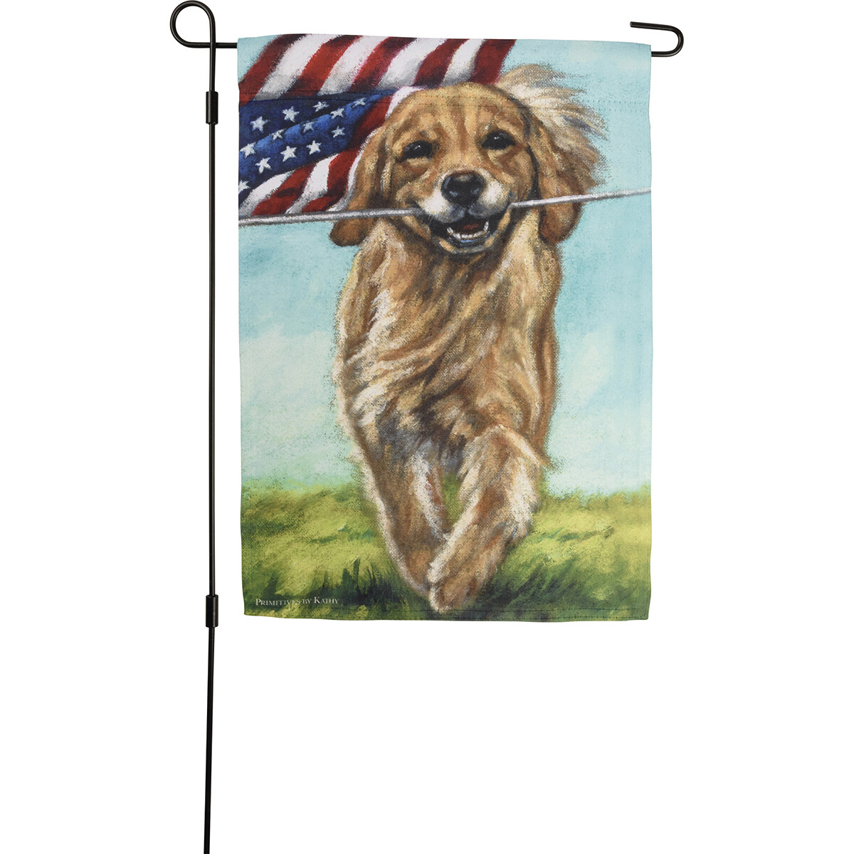 DO277G Patriotic Pup Garden Flag