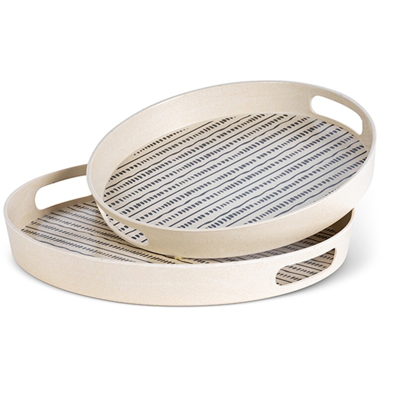 PL215 Round Bamboo Tray