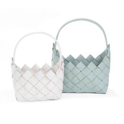 BC187  Woven Wood Wall Basket