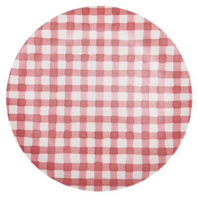 PL212 Red Gingham Plate