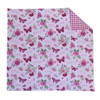 KL844Q Pink Butterfly Table Square