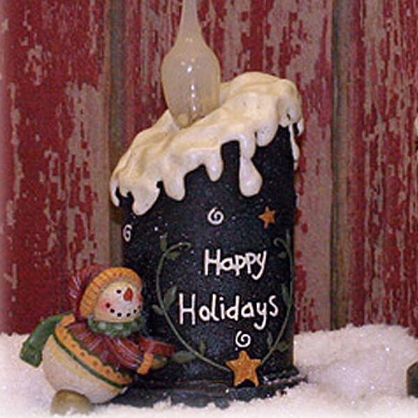 XL131 Happy Holidays Electric Candle
