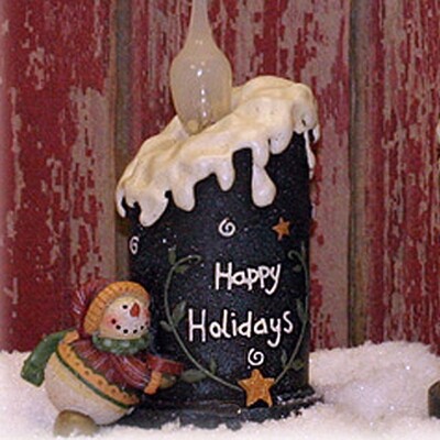 XL131 Happy Holidays Electric Candle