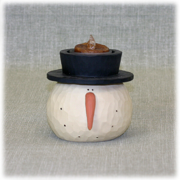 XL167 Top Hat Snowman Tea Light