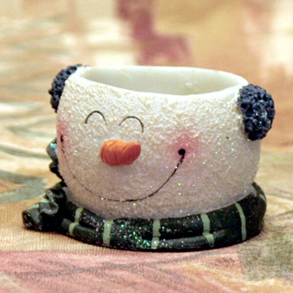 XL182 Snowman Tea Light Ear Muffs