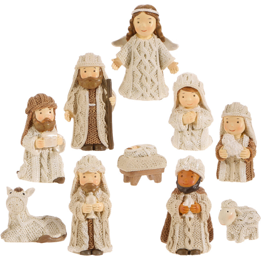 XM224S Knit-Look Nativity