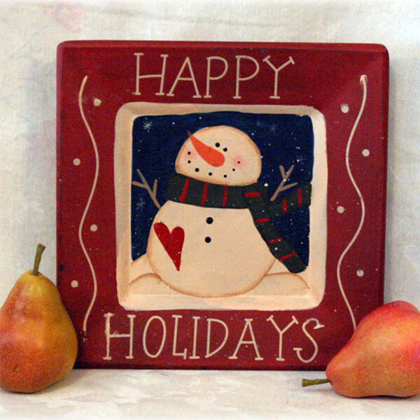 XP04 Happy Holidays Square Platter