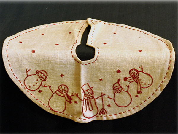 XQ285P Embroidered Snowman Small Skirt