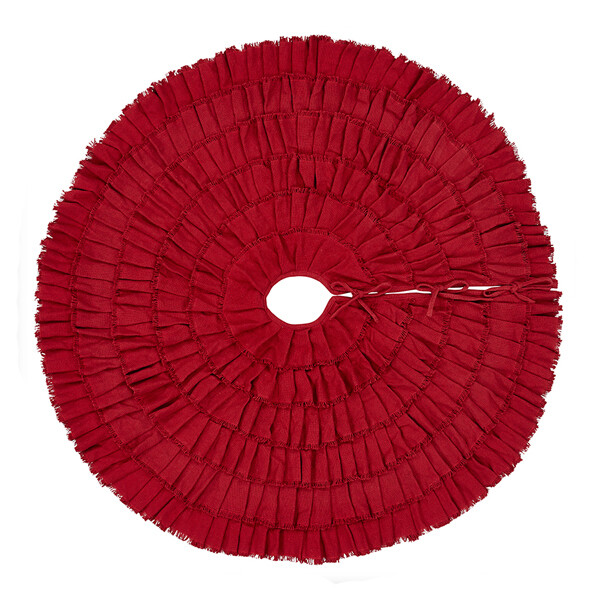 XQ301 Burlap Red Skirt Large