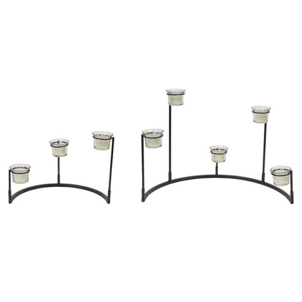 CA355 Curved Metal Votive Centerpiece