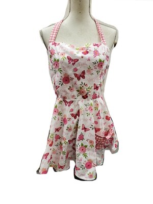 KL844A Pink Butterfly Apron